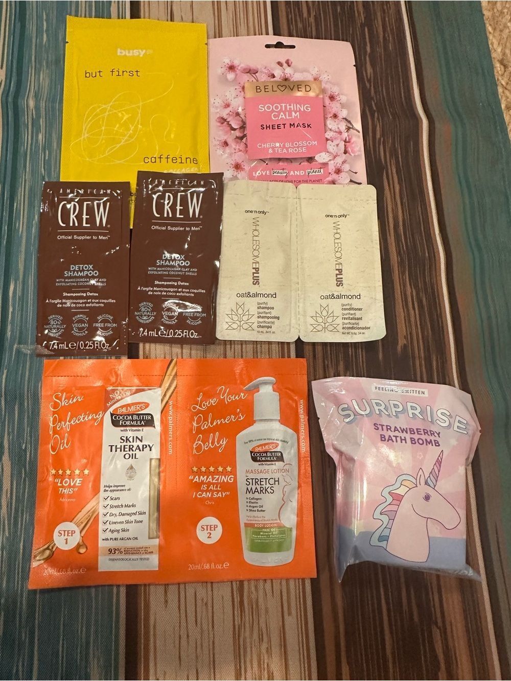 9-Piece Beauty Bundle - Sheet Mask, Shampoo & Conditioner, Bath Bomb